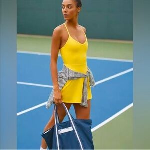 NWOT Spiritual Gangster Jet Active Dress in Sunflower Yellow Size Medium